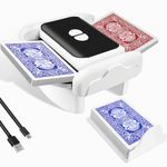 GONSIR Card Shuffler-Rechargeable One-Click Automatic Card Shuffler for 1-2 Decks, Low Noise & Efficient Shuffling Machine, Portable Electric Card Shuffler for Poker, UNO, Blackjack, Skip-Bo, Phase 10