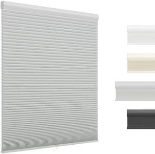 Unishades Cordless Cellular Shades, Cellular Blinds, Blinds for Indoor Windows Blackout Blinds, Perfect for Window Size 30" W × 64" H Grey - Light Filtering