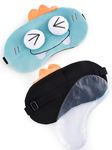 ComicSense.xyz Eye Mask With Cooling Gel For Sleeping, Monster Style Adjustable Eye Masks Cover Pad For Comfortable Sleep, Dark Circles,Assorted