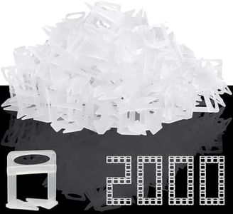 DGSL Tile Leveling System, 2000-Piece 1/16" Tile Spacers Clips Tile Tools, Tile Installation Tools for Professional Ceramic Tile and Stone Installation