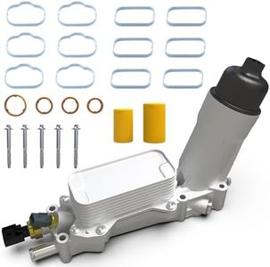 926-959 Aluminum Engine Oil Cooler, Oil Filter Housing 3.6L Adapter For 2017-2018 Chrysler 200 300 Jeep Cherokee Grand Cherokee Dodge Charger Challenger Journey Wrangler Ram ProMaster 68105583AB