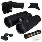 Celestron 71404 TrailSeeker 8x42mm Roof Binoculars with Dielectric-Coated Lens, BaK-4 Prism Glass, Lightweight Magnesium Alloy Body and Soft Carry Case, Black