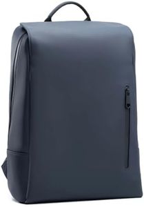 Maverick & Co. Vista 15L Water-Resistant Laptop Backpack for Men & Women - Lightweight Vegan Leather Commuter & Work Bag, Fits 16" Laptop (Navy)