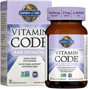 Garden of Life Prenatal Multivitamin for Women with Iron, Folate & Vitamin C and D3 for Neural Development & Probiotics for Immune Support – Vitamin Code – Non-GMO, Gluten-Free, Kosher, 10 Day Supply