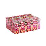 American Atelier Collage Glass Jewelry Box-Pink