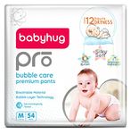 babyhug Unisex Pro Bubble Care Premium Pant Style *Diaper* Medium (M) Size - 54 Pieces