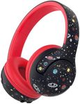 iClever BTH27 Toddler Headphones, 75/80dBA Safe Volume Limited, 74H Playtime, Bluetooth 5.4, BPA Free Material,Light Weight Kids Bluetooth Headphones Aux Cord for Travel iPad,Black