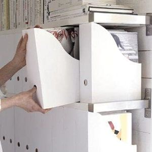 QQOUTLET Cardboard Magazine File Holder,Magazine Organizer,Document Organizer, Storage Box. (5)