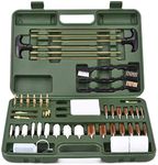 DECFLO Universal Gun Cleaning Kit with Oil and Cleaner for All Caliber - Rifle, Shotgun, Handgun, Pistol, Hunting, Shooting - Portable Case and Portable Metal Brushes