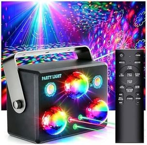 Disco Ball Party Lights,DJ Disco Lights Sound Activated LED Stage Strobe Light Star Ocean Projector with Remote Control for Home Decoration Parties Gift Club Bar Festival Christmas Birthday Wedding