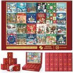 All4Jig Christmas Advent Calendar 2024 Jigsaw Puzzles for Adults Kids, 1008 Pieces 24 Days Countdown Calendar Adult Puzzles, Perfect Xmas Stocking Stuffer Christmas Vacation Advent Calendar Gift