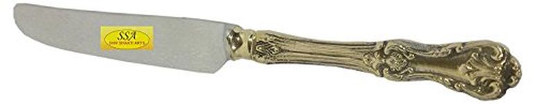 SHIV SHAKTI ARTS Handmade Pure Brass Deisgner Butter Knife Length=8.5 inch