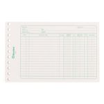 Blueline Mini-Ledger Sheets, 11-Hole Punched, 100 Sheets, Bilingual, 5-1/2-Inch x 8-1/2-Inch, White (BS55)
