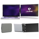 L LIMINK 14 Inch Portable Monitor for Laptops, 14" 1200P FHD IPS Frameless Laptop Screen Extender for 13.3-16'' Laptop, Plug-Play Compatible with Mac, PC, & Chrome -ET14