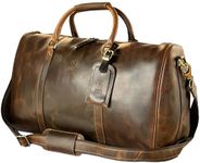 Leather Duffel Bags for Men - Holdall Airplane Underseat Carry On Luggage by Rustic Town