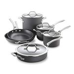 Calphalon Signature Hard Anodized Nonstick Cookware Set, 10-piece, Grey