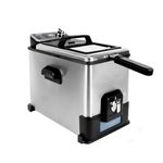 Kalorik Pro 4.2 Quart Triple-Basket Deep Fryer with Oil Filtration, Stainless Steel (KPRO FT 42777 SS)