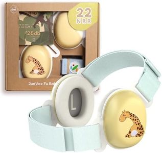 JunVox Fu 25dB Noise Cancelling Baby Earmuffs for 6+ Months CPC/CE/CE Certified, Ultra Lightweight & Adjustable - Protect Sleep on Airplanes, Concerts & Outdoor Trips - Must - Have Travel Gear