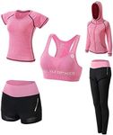 Workout Outfit Set for Women 5 Piec