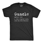 Mens Guncle Definition T Shirt Funny Best Uncle Gay Pride Tee for Guys Mens Funny T Shirts Funny Uncle T Shirt Novelty Tees for Men Black - 5XL