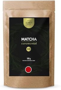Te Matcha BIO Japones, Grado CEREMONIAL, En Polvo. 100% Natural. 100Gr De Te Verde Matcha Reductor, Potente Detox Y Antioxidante. Puro Matcha Organico De Cultivo. (100 Gramos, CEREMONIAL)