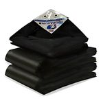 TUFFPAULIN 6FT X 9FT 120 GSM Black Extra Strong Virgin Tarpaulin Tirpal Tadpatri Tharpai Thadika Mulching Sheet, UV Resistant Eyelets, 100% Waterproof, 6 Layer 3D Rib Technology