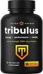 Tribulus Terrestris for Men | 2000mg Supplement Booster for Energy, Vitality, Stamina & Performance | Extra Strength Saponins | Maca & Black Pepper Extract for Enhanced Absorption | 90 Vegan Capsules