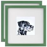 Picture Frames 8x8 Green 2 Pack Nat