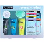 Freeman Limited Edition Renew & Relax Mask Holiday Kit, Face Masks To Soothe, Rejuvenate, and Deep Cleanse Pores, Facial Mask Variety, 12 Piece Gift Set