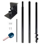 Gigco21 Universal Mounting Pole Kit Perfect for Birdhouse, Birdfeeder, Easy to Assemble and Install, Made of Heavy Duty Material, Free Bird Feeder Scoop