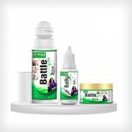 Dr. Bhushan's Ayurvedic Joint Pain Trio Kit (Battle Oil+Battle Balm+Belly Drops) for Joint Pains (Knee Pain, Shoulder Pain, Back Pain)