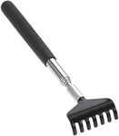 GGOKOK Back Scratcher, Stainless Steel Back Scratcher Massager, Telescoping Scratching Tool, Portable Extendable Back Scratcher with Telescopic Handle for Human & Pet(Black)