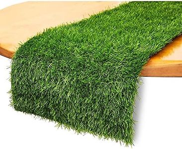 Juvale Artificial Grass Table Runner - 14x48 Inch - Green Faux Grass Decor for Weddings, Birthdays, Banquets, Baby Showers - Artificial Turf Runner - Fake Moss Decor - Football Party Decorations