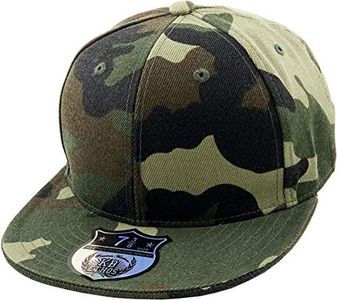 KBETHOS KNW-2364 CAM (8) The Real Original Fitted Flat-Bill Hats True-Fit, 9 Sizes & 20 Colors