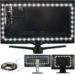 Power Practical USB Bias Lighting, LED TV Backlight Strip, Ambient Home Theater Light, TV Accent Lighting to Reduce Eye Strain, Improve Contrast, White, X-Large (41"-59" TV)