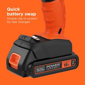BLACK+DECKER 18V Cordless Drill – Compact Power Tool