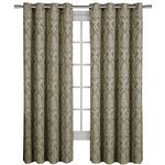 Royal Hotel Blair Sage Top Grommet Jacquard Window Curtain Panel, Set of 2 Panels, 108x108 Inches Pair