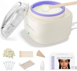 AUZEAL Mini Face Wax Kit for Women, Facial Waxing Kit with 26 Wax Sticks, 100g Waxing Beads, Long-lasting Facial Hair Removal, USB Fast Charging, Smart Constant Temp, Travel or Home Use
