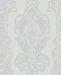 BHF FD40899 Rochester Damask Wallpaper - Duck Egg/Silver (2-Piece)