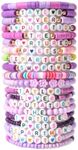 Generic 20PCS Friendship Bracelets Sets Singer Music Inspired Album Bracelets Fashion Jewelry Accessories, adjustable, purple