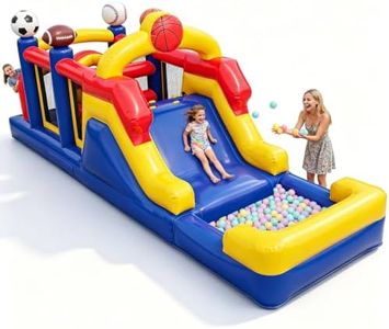 HEMOPOW 25FT Inflatable Obstacle Course Bounce House, 950W Blower