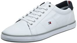 Tommy Hilfiger - Harlow Low Top Sneakers for Men - Shoes for Men UK, Mens Shoes, Mens, Walking Shoes Mens, Shoes - White Trainers Size 11