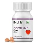 INLIFE Coenzyme Q10 100mg | CoQ10 Ubiquinone Supplement for Energy Management | Antioxidant for Men and Women - 30 Chewable Tablets (Pack of 1)