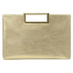 Milisente Women's Leather Clutch Bag Wedding Envelope Evening Bags For Formal Party With Handle(Gold)