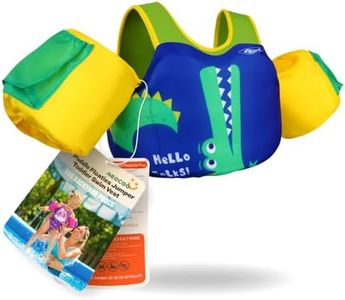 AEOCOO Puddle Float Jumper 20-30-50-60-70 Pounds, Toddler Swim Vest for 1-3-5-6-9 Years Old, Pool Floats with Swimming Arm Floaties Swim Jacket for Kids Swimmies, Boys, Girls, Niños, Crocodile