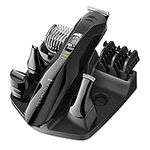 Remington All-in-One Grooming Kit – Beard Trimmer, Stainless Steel Blades, 4 Attachments, Hair Clipper, Nose & Ear Trimmer, Mini Foil Shaver, 3 Combs, 40-Minute Run Time, Cordless – PG6020