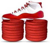 Proof Culture Replacement Laces compatible with Jordan 11- Red Round Shoe Laces, Round Athletic Shoe Laces (45" Cherry Red)