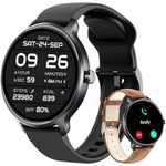 Smart Watch for Men Woman, 1.27" AMOLED Screen Smartwatch, Answer/Make Call for iPhone/Android/Samsung, Fitness Tracker with 120+ Sport Modes, Heart Rate/Sleep/Health Monitor (Black)