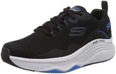 Skechers D'LUX Fitness - ROAM Free Lace Up Shoes for Men - Air-Cooled Memory Foam® Cushioned Insole Well Cushioned Athletic Midsole Mesh & Synthetic Upper Fitness Shoes Black