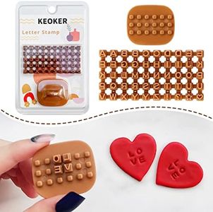 Keoker Letter Stamps for Clay - Pottery Stamps for Clay with Double Small Alphabet, Also Used as Cookie Stamps Letters & Clay Letter Stamps